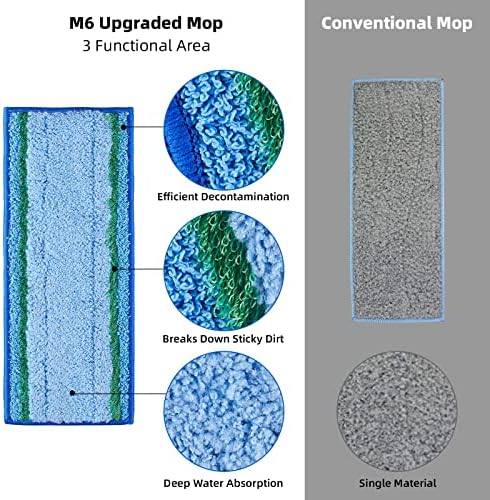 Андонго 8 Пакет Џогер Рампа за iRobot Braava Jet M6 Крајна Робот Четка, Надградена М6 Влажна Подлога За Бришење, Перат Микрофибер Замена