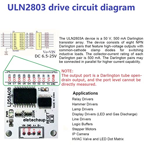 8CH RS485 до PWM Излез Дарлингтон Транзистор Модул на возачот Мултифункционална табла за повеќеслојни сигнали за сигнали Предупредување за аларм