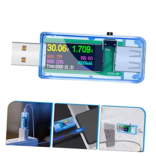 DoITOOL USB тестер USB мерач USB Volt Meter USB Tester Multimeter USB напон мерач USB мултиметар DC засилувач мерач USB C моќност USB