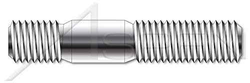 M10-1,5 x 25мм, DIN 938, метрички, столпчиња, двојно завршување, завршен крај 1.0 x дијаметар, не'рѓосувачки челик A4