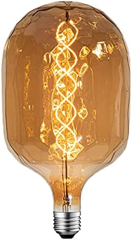 Lxcom Осветлување Преголема Декоративна Сијалица 8W Голема LED Едисон Гроздобер Сијалица Преголем Глобус Спирала ФЛЕКСИБИЛНО Влакно LED Светилки Килибарно Стакло Топл?
