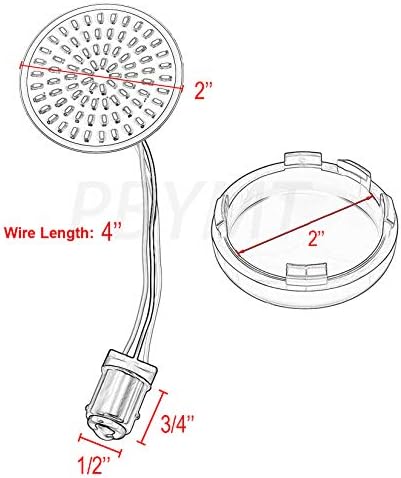 PBYMT 1157 LED Предно Трепкачко Светло 2 Капак На Објективот За Чад Од Куршуми Компатибилен За Harley Davidson Dyna Softail Touring Road