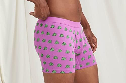 Meundies - Машки органски памук боксер Краток со летање - машка долна облека - 3 пакет - ексклузивна ткаенина од Амазон