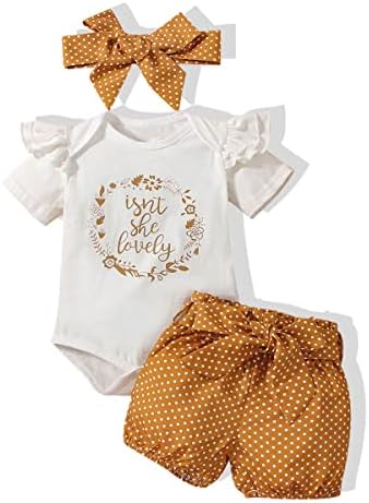 Облека за девојчиња opопгиј девојчиња 3-6 месеци новорова облека за бебиња девојче памучно новороденче ромпер-лента со шорцеви со глава игра,