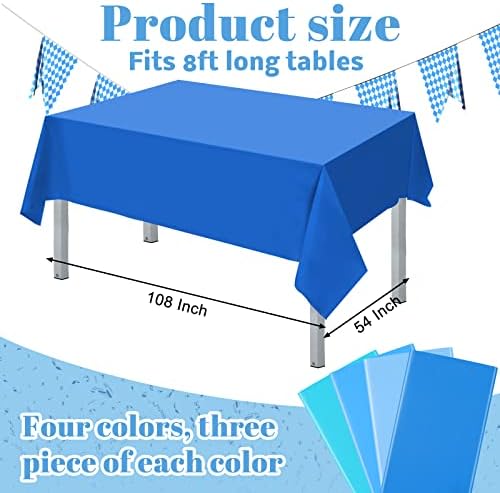 Пријател 12 Парчиња Избрана Боја Пластична Покривка За Еднократна Употреба Правоаголна Покривка За Маса Декоративна Пластична