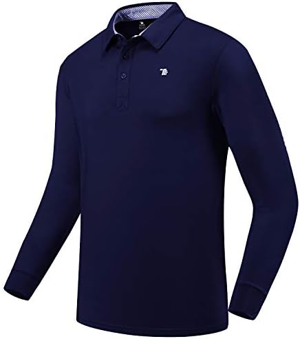 Машки маички за голф маички Поло кошули Атлетска обична маица Брзо сув долг ракав