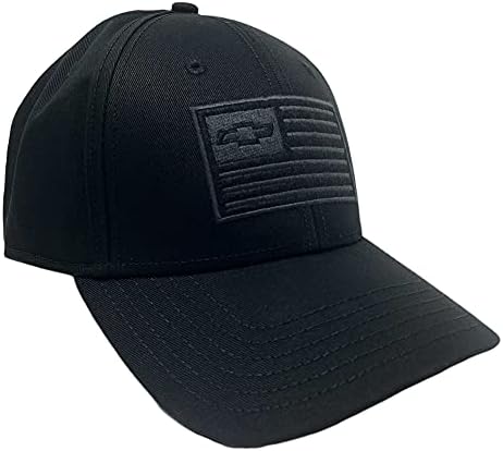 Chevrolet USA Flag Ghost Hath Hat Hat Whatered Chevy Bowtie Black Pawteication Baseball Cap