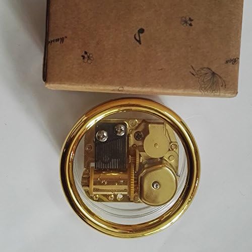 Креативна ветерна акрилна пластика Транспарентна музичка кутија со движење со злато во, разни форми музичка кутија, џингл sвона,