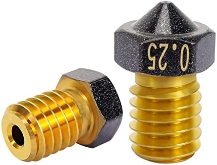 [OEM] 2PCS E- 3-D BRASS PTFE млазница за обложување Non Stick PLA Extruder Print Head Autgrade Ergrade млазница за 1,75 mm за Ender3 Pro [Делови за замена]