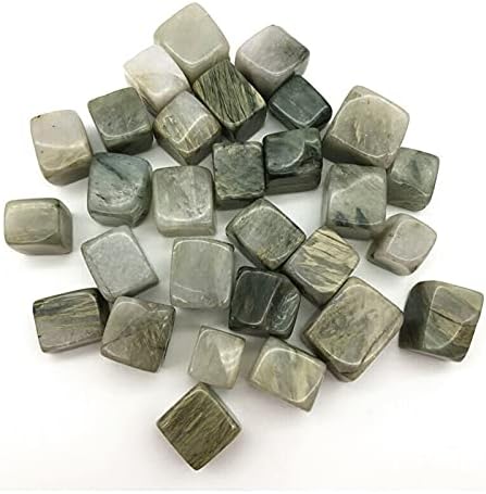 Seewudee AG216 100g Природна зелена чипка Jade полирана коцка кристални камења Исцелување скапоцени камења подароци природни камења и