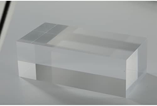 Ciaoher 2in Дебелина Акрилна коцка дисплеј блок чиста полиран подножје за подигање цврста основа 2 x 3 x 6 , 1 пакет