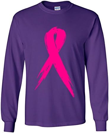 Свесност за рак на рак на розова лента за рак на дојка со долга ракав маица надеж за борба со преживеани ти