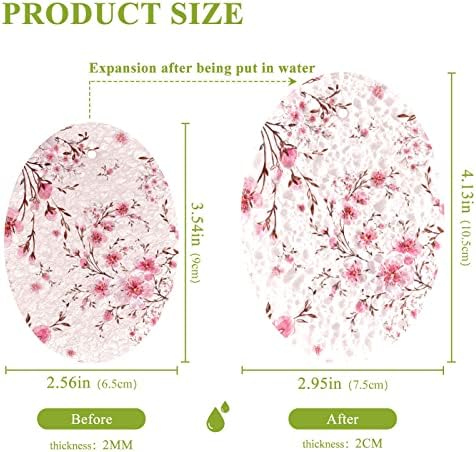 Алаза розова цреша цветни цвеќиња цветни природни сунѓери кујнски целулоза сунѓер за садови миење бања и чистење на домаќинства, не-крик