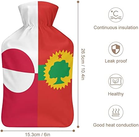 Ослободување на Гренланд Оромо Ослободување на топла вода шише со топла вода 1000ml симпатична мека вода-вбризгување торба за рака за потоплите
