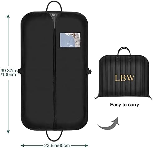 ЛБВ 2 Пакети Костум Торба За Патување И Виси Облека, 40Облека Торби За Патување И Плакарот Складирање Оксфорд Ткаенина Облека Покритие За Машки