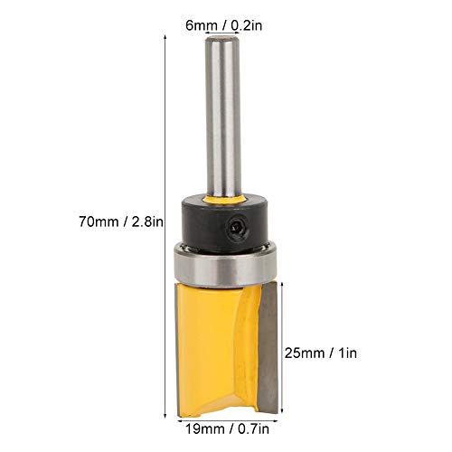 Ftvogue 1 4in Shank Leaging Flush Trim Router Bit Buthiping Milling Cutter, секач за мелење