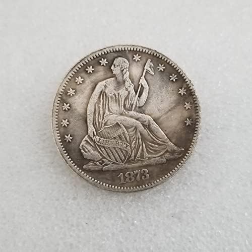 Qingfeng Антички ракотворби Американски 1873-кубика од половина долар од половина долар сребрен сребрен долар сребрен круг Странски