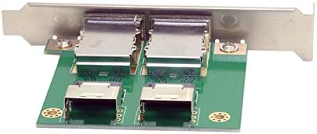 Cablecc Dual Ports Mini SAS SFF-8088 до sas 36PIN СФФ-8087 Pcba Женски Адаптер Со PCI Заграда