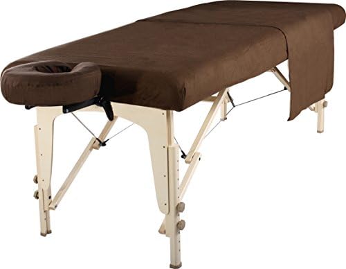 Господар масажа памучен фланелен лист поставен за маса за масажа- темно чоколадо