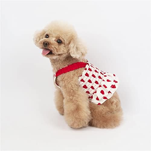 Мгвје Кученце Црвена Прашка Фустан Симпатична Облека За Кученца Забава Облека За Миленичиња