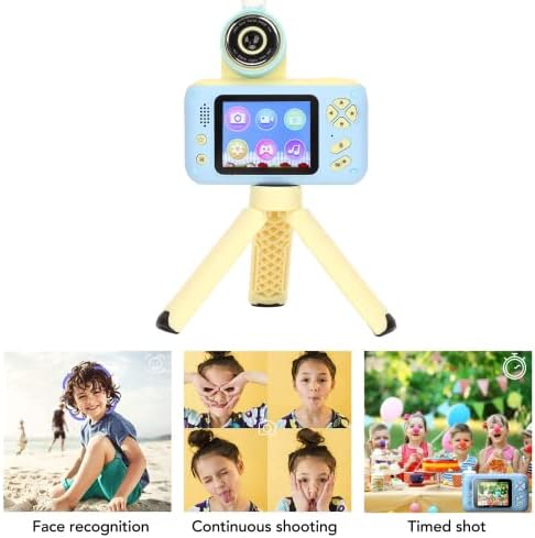Детска Камера Со Флип Објектив, Детска Дигитална Камера СО 32GB SD Картичка И Држач, Детски Видео Рекордер за само-Камера за 3-12 Годишни