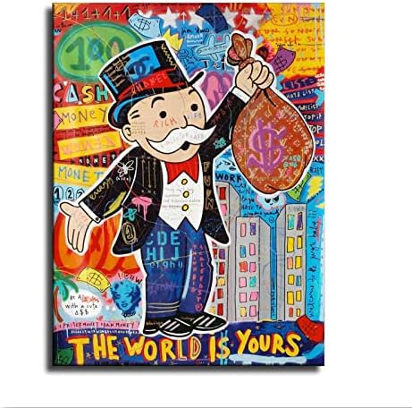 Alec Monopoly World е вашиот постер за нафта за нафта домашен wallид деко подарок HD печатење уметност естетска wallидна деко рамка