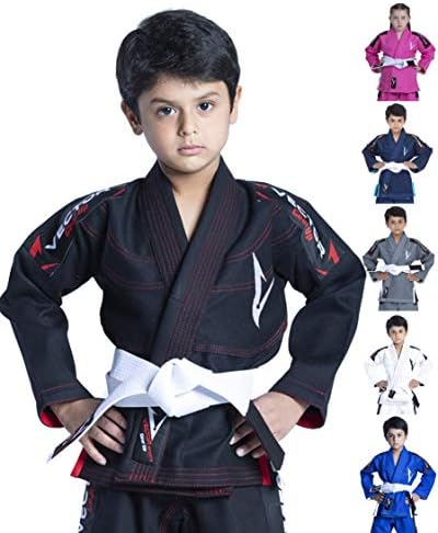 Векторски спорт Бразилски bjj gi jiu jitsu gi за деца деца gi униформа Трајни пантолони и јакна памук со бесплатен појас