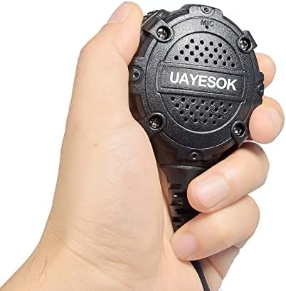 MIC-звучник со радио-звучни звуци на UAYESOK, компактен микрофон на рамото за Motorola XPR6350 XPR6550 XPR6580 XPR7350 XPR7550 XPR7580 APX900