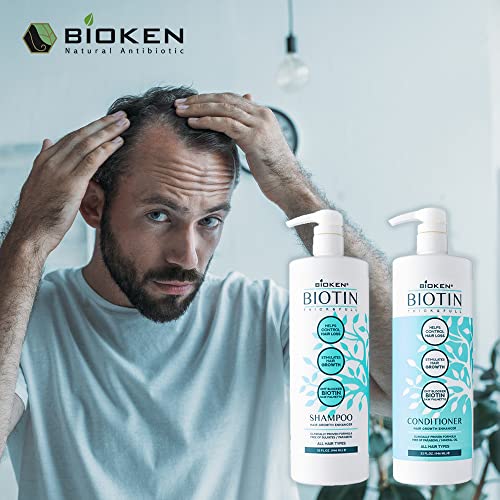 [Bioken] Биотин Дебел &засилувач; Целосен Шампон За Зајакнување На Растот На Косата-Помага Во Контрола На Опаѓањето на Косата,