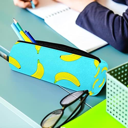 Сина банана молив случај Студентска канцелариска торбичка патент Пенка за пенкало за козметика торба за училишни студенти канцеларии