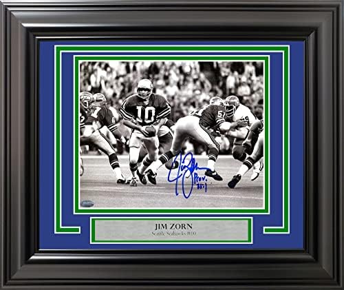 Jimим Зорн автограмираше врамена 8x10 Photo Seahawks MCS Holo Stock #209428