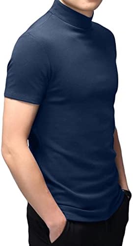 Машка машка тенок тенок тенок фит цврста база тенок џемпер обичен долги ракави долна облека врвови машка пријатна маица за блуза