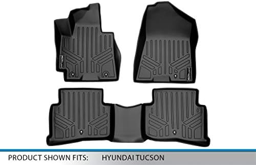 SmartLiner All Time Custom Fit 2 Row Black Floor Mat Liner Set компатибилен со -2019 Hyundai Tucson