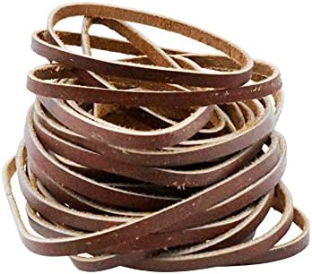 Мандала занаети рамен оригинален кожен кабел за правење накит - кожен жица од жица кожа чипка од кожни ленти за занаети за занаети што прават плетенки 5мм 5,5 јарди св