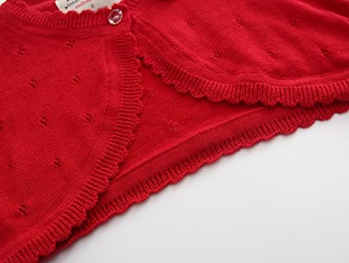 Бебе девојки кардиган болеро мамено дете плете џемпер деца со долг ракав за затворање на копчињата за затворање на пролетното летно надворешно