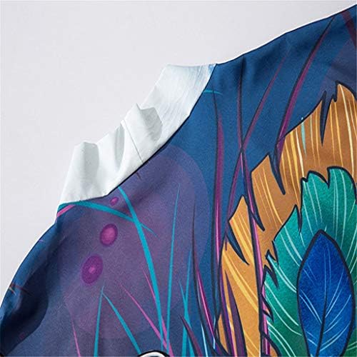 НИУКИ Машка Кимоно Женска Наметка Џек Блузи Блуза Јапонски Ракави Со Пет Точки Кошула