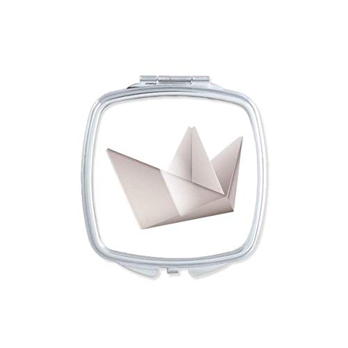 Оргара геометриска шема на бродот Огледало Преносен компактен џеб шминка двострано стакло