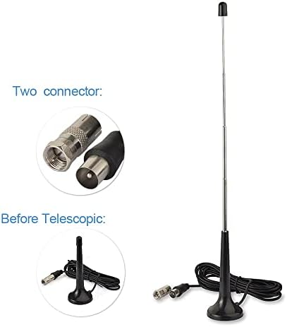 Антена Superbat FM за стерео приемник затворен + телескопски FM радио антена 75 ом небаксија коаксијална кабелска жица антена