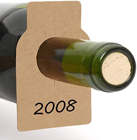 СЕХОИ 600 Пакет 3,5 х 2 Инчи Етикети За Винарска Визба, Ознаки За Шишиња Со Вино Крафт, Етикети За Шишиња Шампањ Висат Ознаки Со Претходно