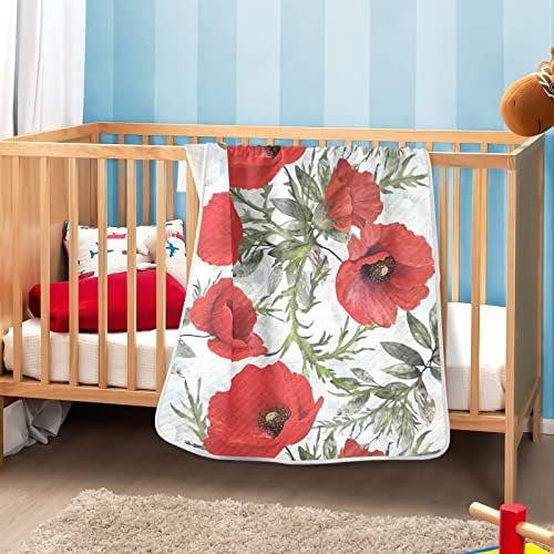 Свињи ретро цвеќиња оставаат бебешки ќебиња 30 x 40 во акварел билки дете ќебето за новороденчиња ќебе ќебе ќебиња за кревети за креветчиња за шетач за деца