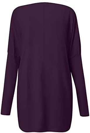 Есенска облека за жени 2022 година, преголеми кошули со долги ракави со џемпери плус големина на обичен екипаж вратот излегува на врвови Y2K