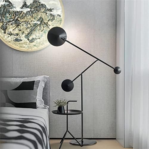 Lhllhl црна уметност под подот ламба едноставна дневна соба софа подот ламба нордиска спална соба студија за вертикална маса за маса