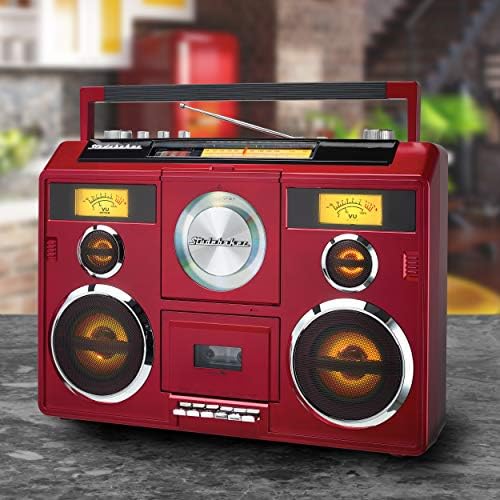 Преносен стерео-бумбокс на Sudebaker Sound Stereo Boombox со Bluetooth/CD/AM-FM радио/касета рекордер