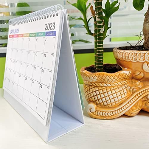 Стобок Канцелариски Декор Канцелариски Декор од 4 Календар за Биро 2023 година, календар за работна површина за 2023 година месечен календар стоечки