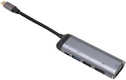 6 во 1 USB C до VGA адаптер, USB C до VGA USB3.1 USB2.0 тип C2.0 адаптер, USB Type C до VGA Splitter, Multi Port Doking Station