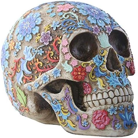 Самит колекција Ден на мртвите шарени цветни шеќер череп глава дома