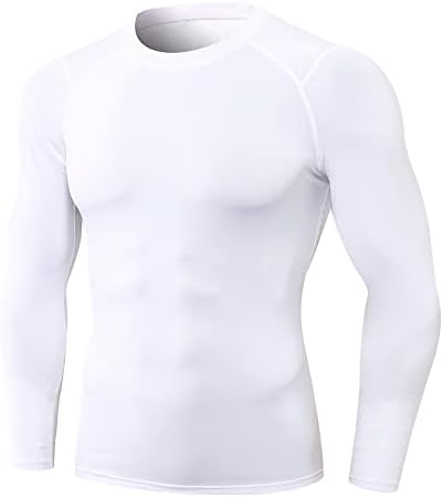 Машки компресија Долги ракави кошули Атлетски тренингот маичка ладно суво трчање врвови за теретани подлежи на базели