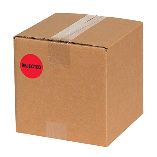 Кутии за брза лента логика® етикети, отфрлени , 2 круг, флуоресцентно црвено,