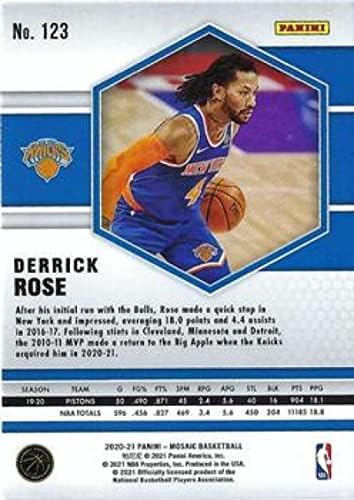 2020-21 Панини Мозаик 123 Дерик Роуз Newујорк Никс НБА кошаркарска трговска картичка
