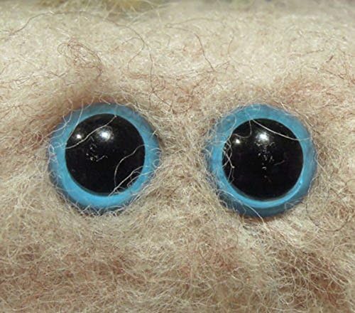 Пластични безбедносни очи на Ченгиида 60 пакувања за мечето кукли за занаетчиски кукли за занаетчиство, 14 мм сина